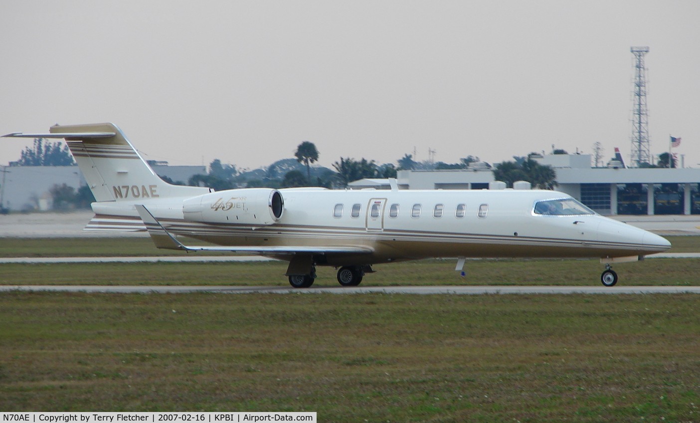 N70AE, Learjet Inc 45 C/N 227, part of the Friday afternoon arrivals 'rush' at PBI