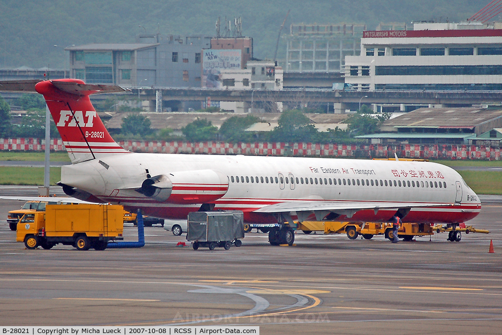 B-28021, 1993 McDonnell Douglas MD-82 (DC-9-82) C/N 53167/2056, At Taipei's domestic airport