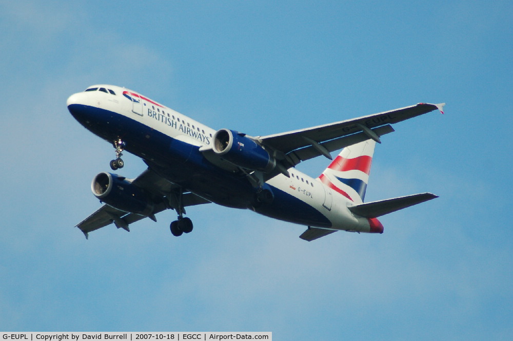 G-EUPL, 2000 Airbus A319-131 C/N 1239, British Airways - Landing