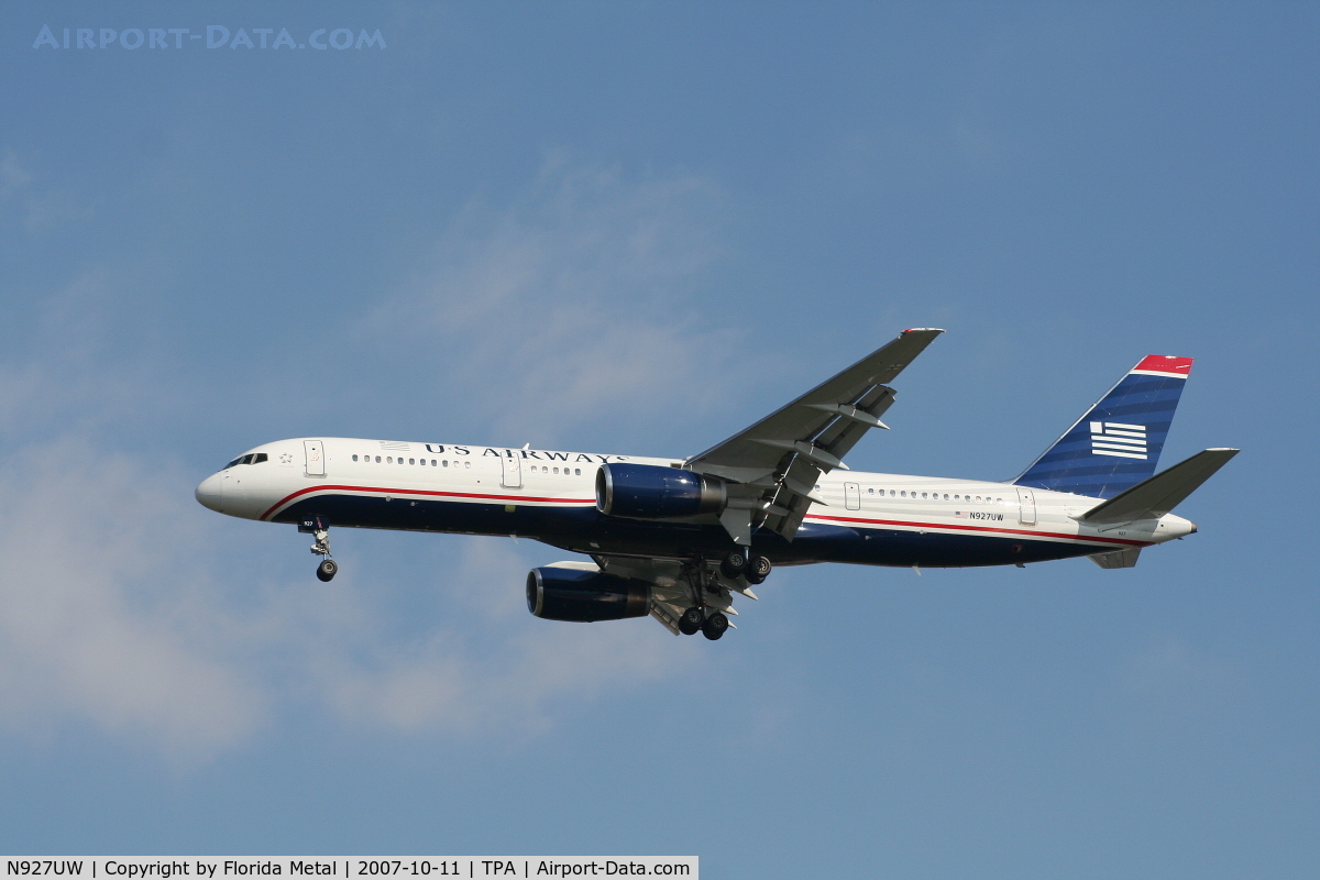 N927UW, 1993 Boeing 757-2B7 C/N 27123, US Airways