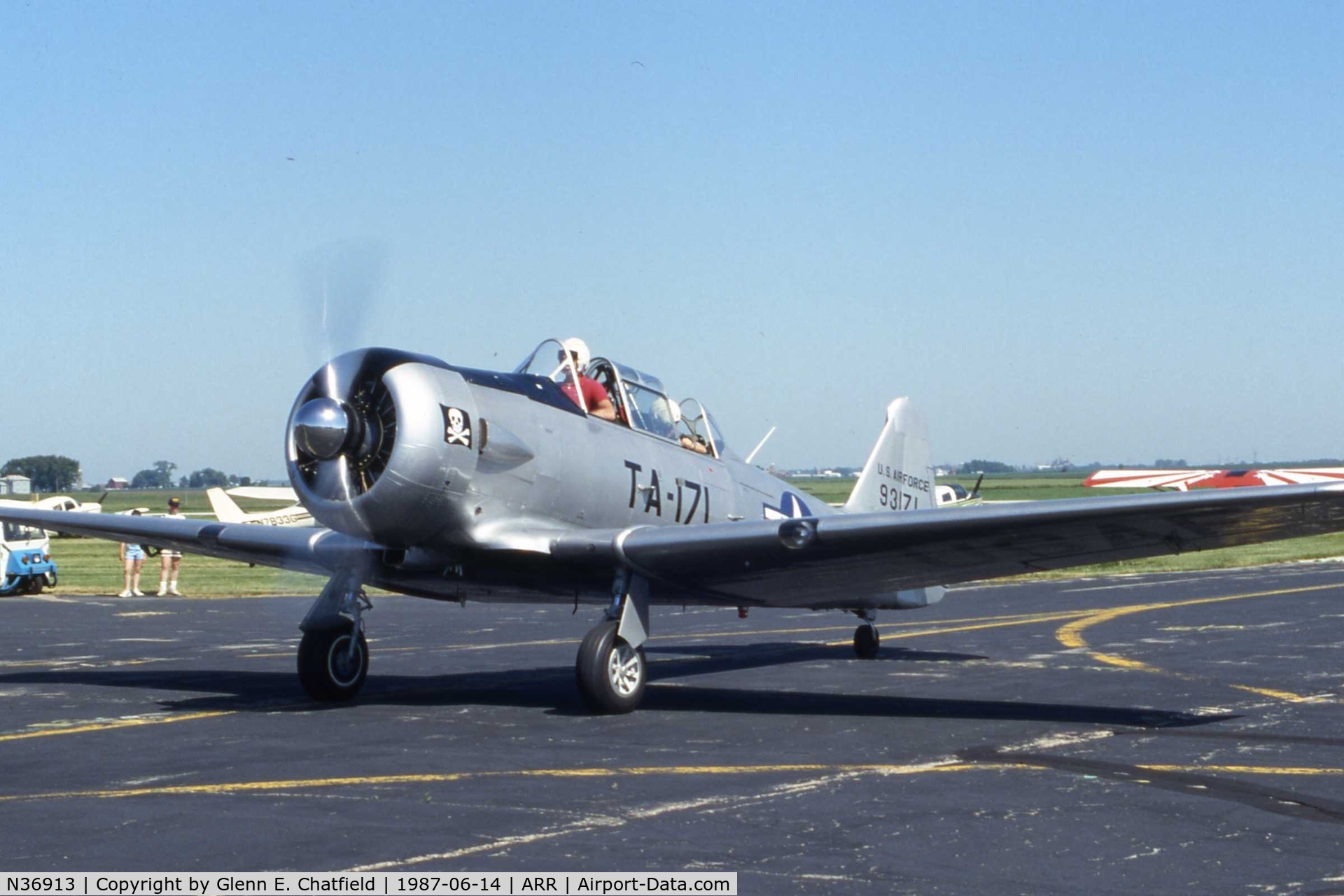 N36913, North American T-6G Texan C/N 168-275, Arriving for the air show