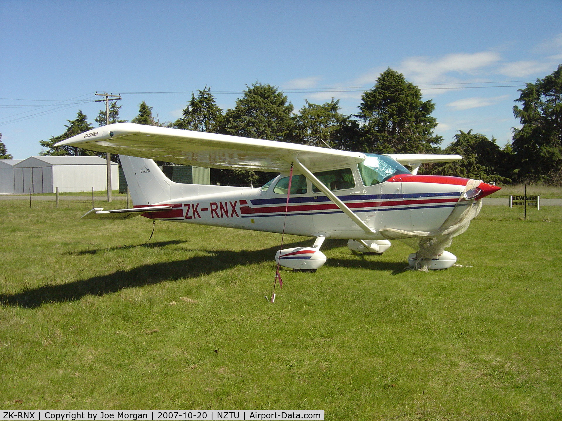 ZK-RNX, Cessna 172N C/N 17273544, Parked up at Timaru New Zealand