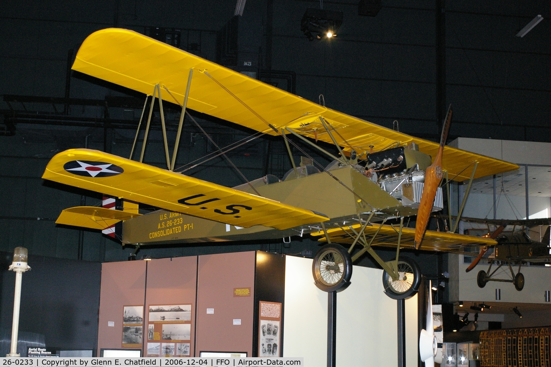 26-0233, 1926 Consolidated PT-1 Trusty C/N Not found 26-0233, PT-1 at the National Museum of the U.S. Air Force