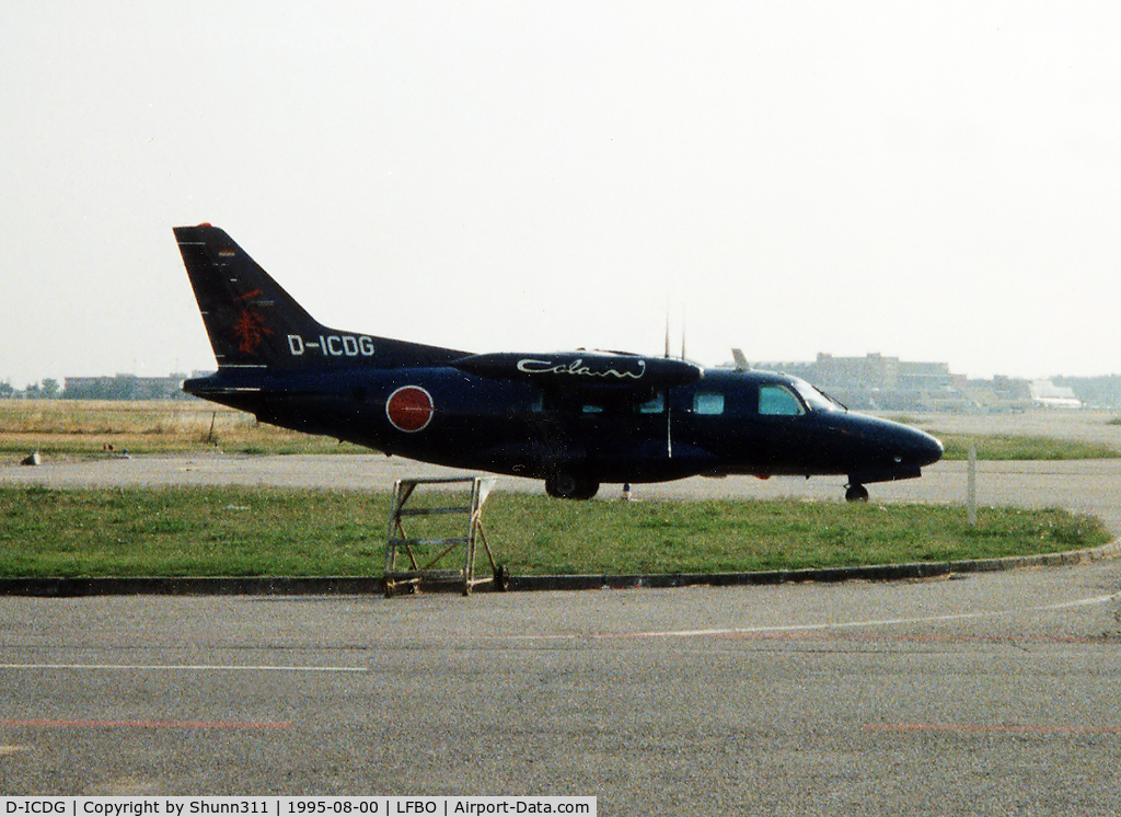 D-ICDG, 1982 Mitsubishi MU-2B-60 Marquise C/N 1562SA, Parked on the General Aviation apron... One of my first pic @ LFBO