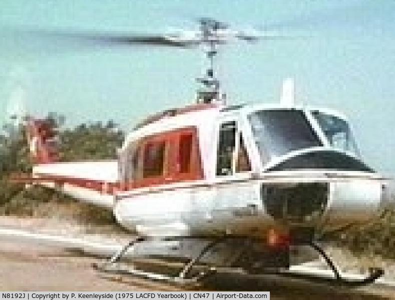 N8192J, Bell 205B C/N n/a, LA County Fire Dept -