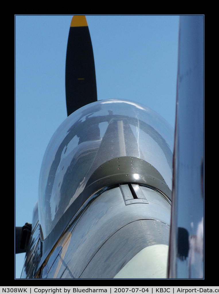 N308WK, 1945 Supermarine 361 Spitfire Tr9 C/N CBAF.4494, TE308 Parked on display. old code N92477