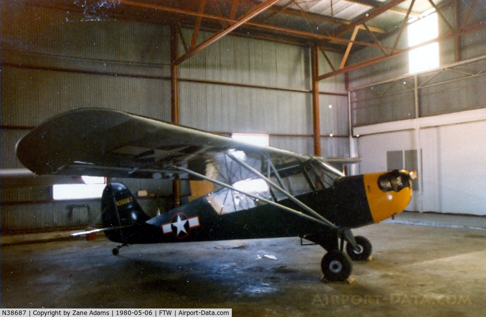 N38687, 1948 Piper PA-11 Cub Special C/N 7195, In the CAF hanger at Mecham Field