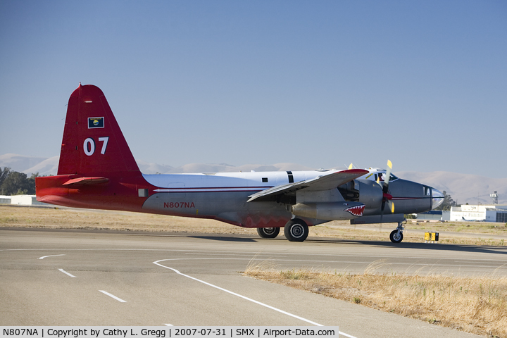 N807NA, 1954 Lockheed P2V-5F Neptune C/N 426-5305, Taken at Santa Maria Airport during the Zaca Fire