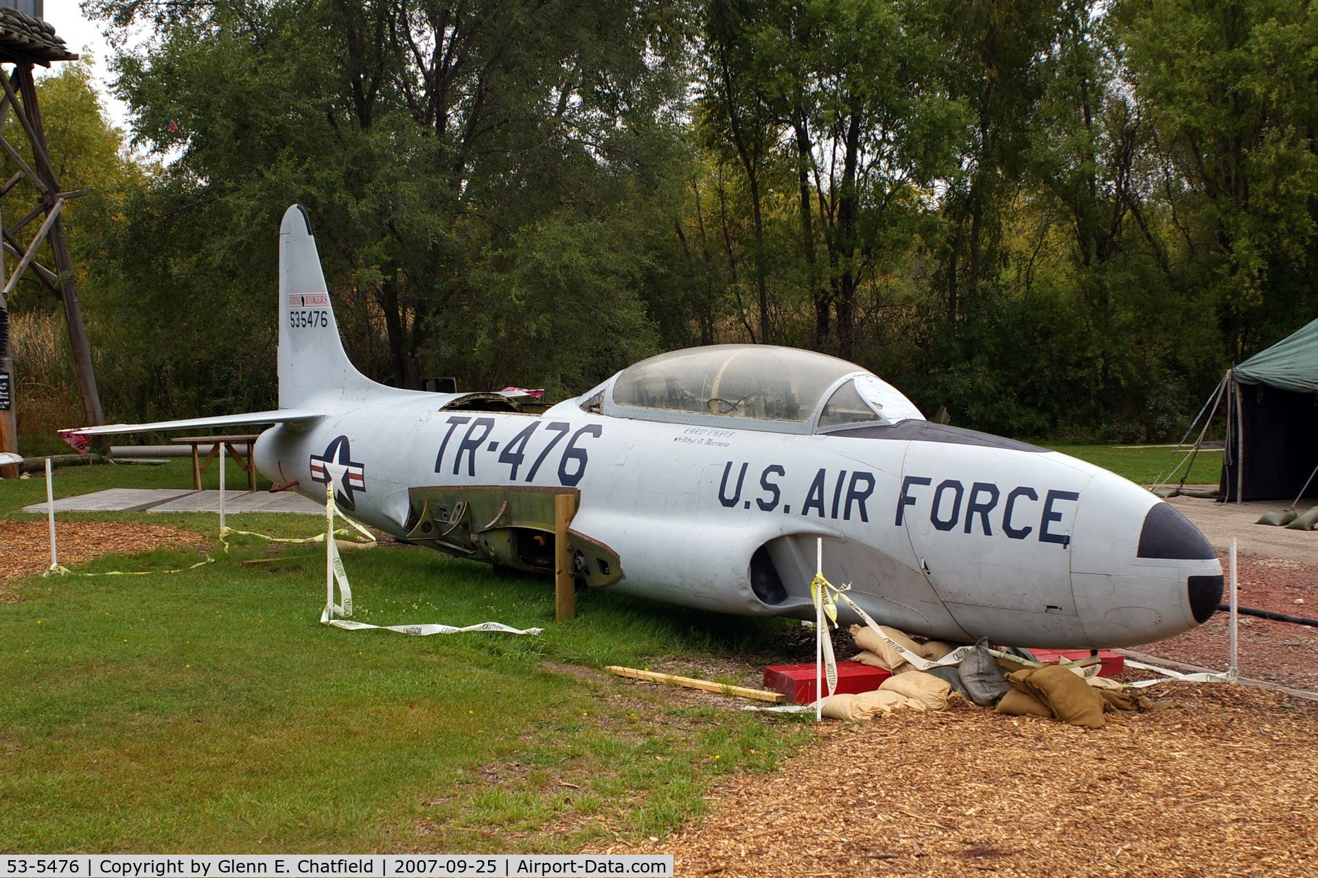53-5476, 1953 Lockheed T-33A-1-LO Shooting Star C/N 580-8815, T-33A at the VFW post in Waterford, WI.  In the process of putting back together.   Was at Milwaukee Mitchell Field