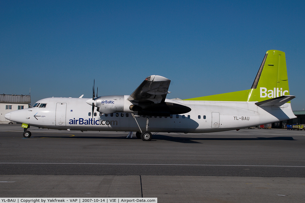 YL-BAU, 1988 Fokker 50 C/N 20126, Air Baltic Fokker 50