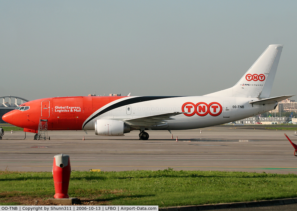 OO-TNB, 1987 Boeing 737-3T0F C/N 23578, Parked at the Cargo apron...
