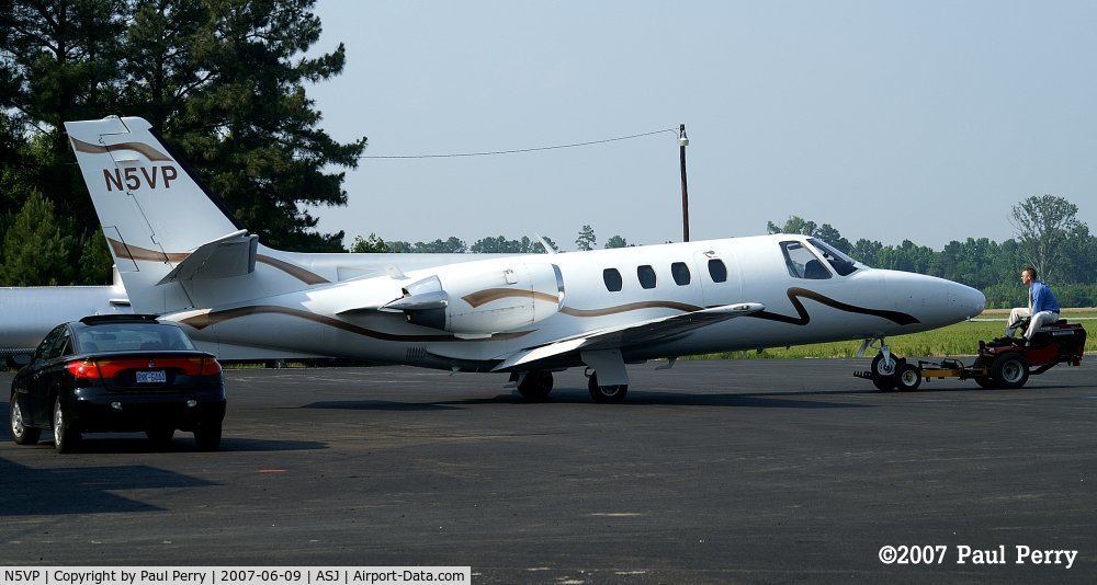 N5VP, 1978 Cessna 501 Citation I/SP C/N 501-0046, Back into the hangar for her