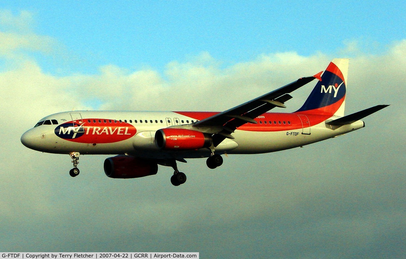 G-FTDF, 1994 Airbus A320-231 C/N 437, My Travel A320 on finals to Lanzarote