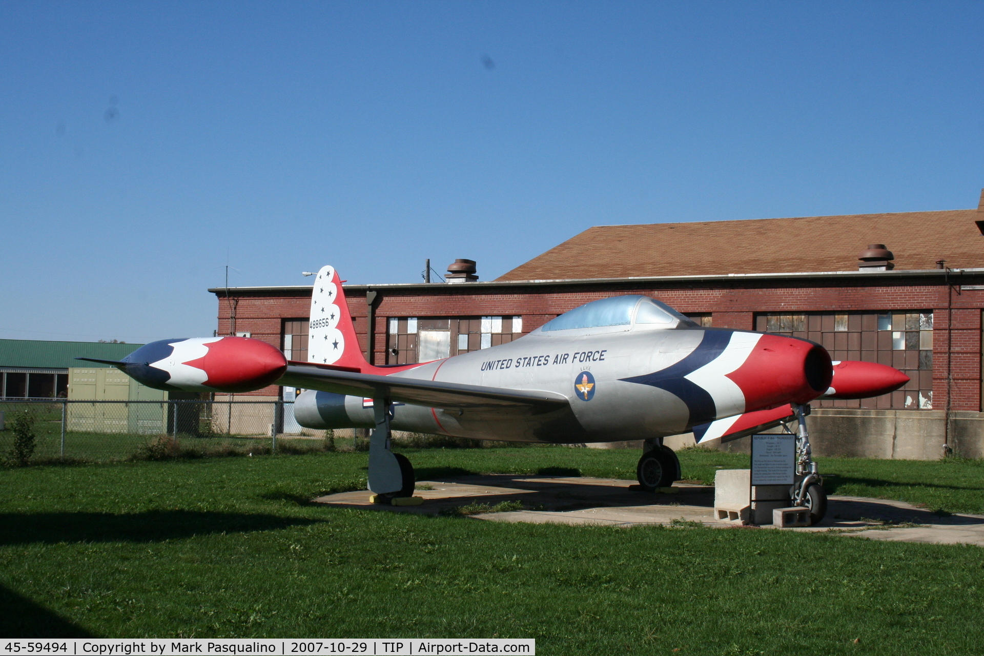 45-59494, 1945 Republic YP-84A-10-RE Thunderjet C/N 488556, Republic YP-84A