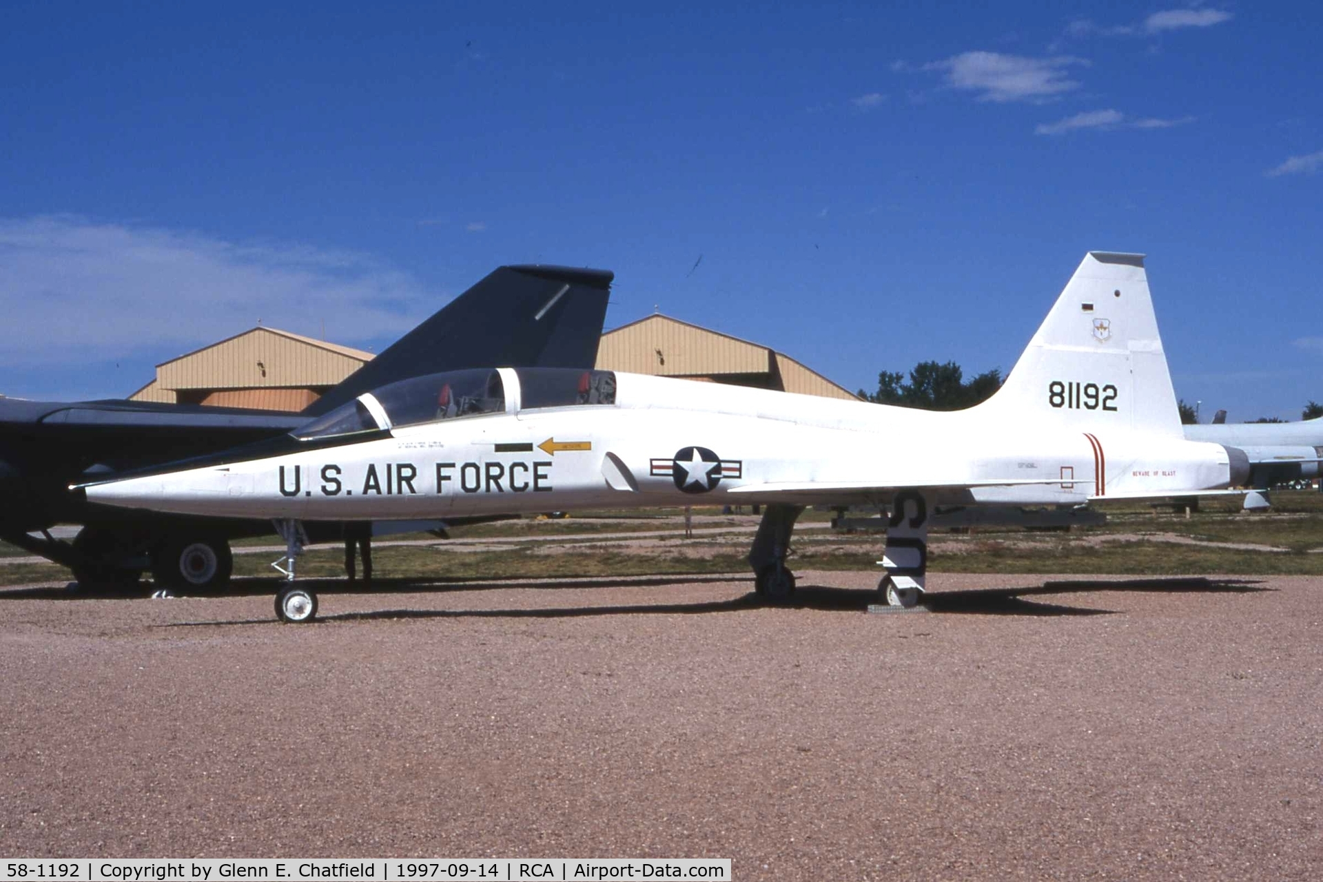 58-1192, 1958 Northrop YT-38A Talon C/N N.5002, YT-38A at the South Dakota Air & Space Museum