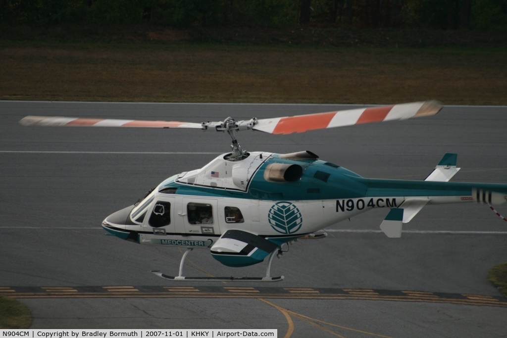 N904CM, 1993 Bell 230 C/N 23013, The Medcenter helicopter was departing Hickory while I was visiting the Control Tower.