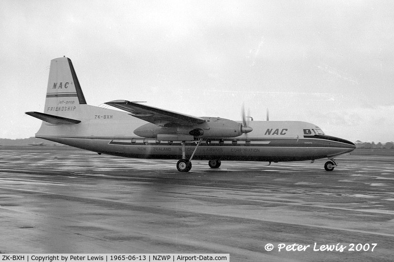 ZK-BXH, 1961 Fokker F.27-100 Friendship C/N 10190, NZ National Airways Corp., Wellington