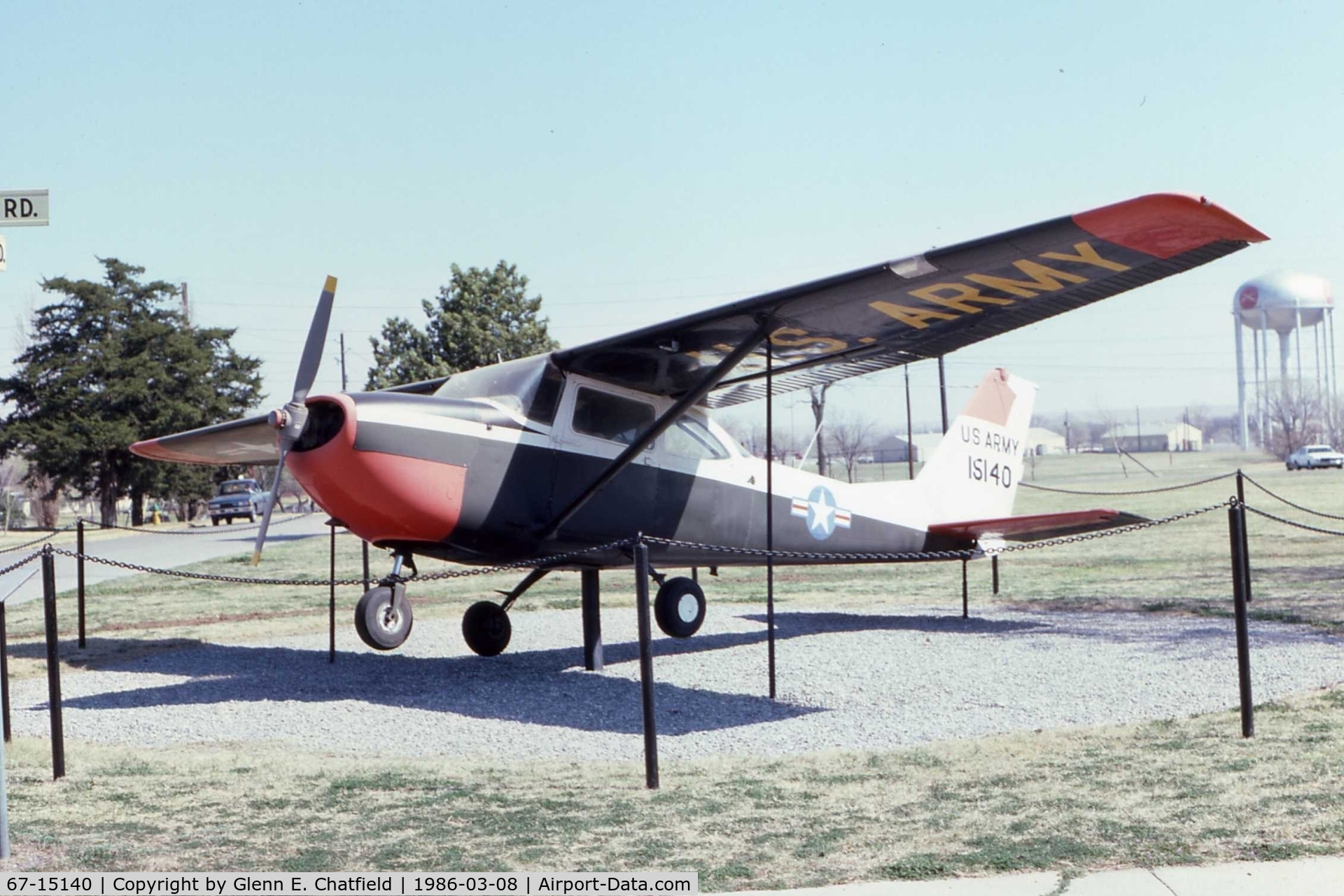 67-15140, 1967 Cessna T-41B Mescalero C/N R172-0141, T-41B on display at Ft. Sill, OK