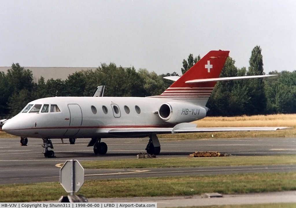 HB-VJV, 1970 Dassault Falcon (Mystere) 20D C/N 237, Parked at General Aviation apron