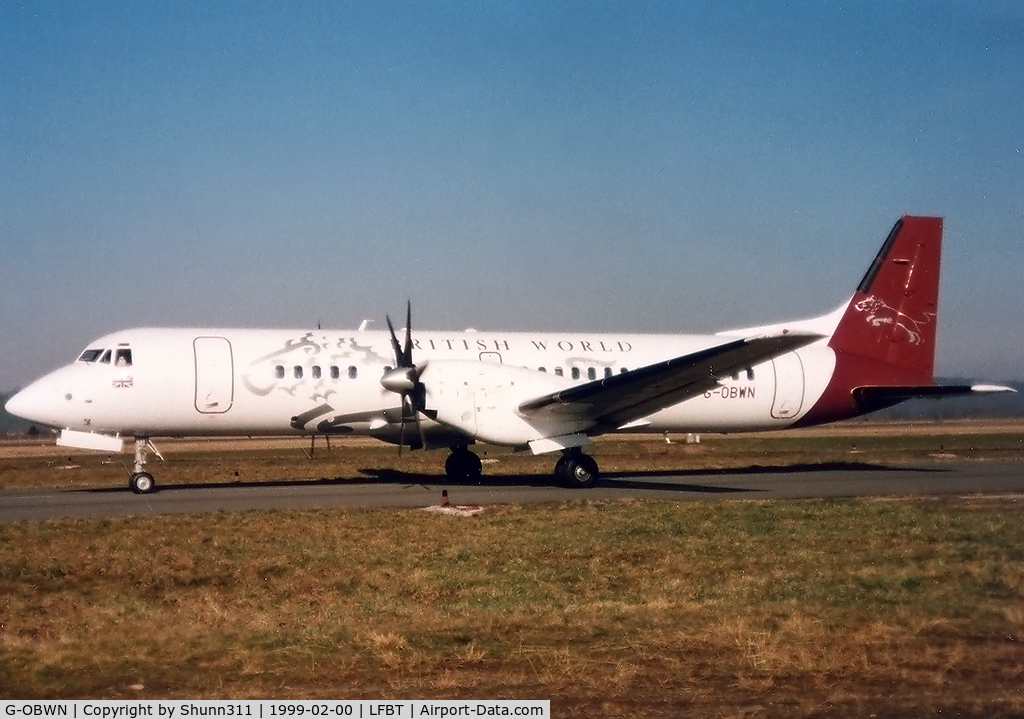 G-OBWN, 1993 British Aerospace ATP C/N 2059, Taxiing for departure... My first pic from LDE