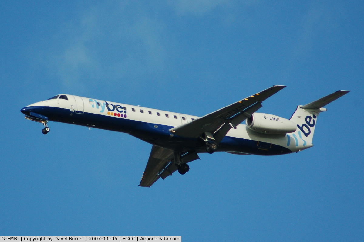G-EMBI, 1999 Embraer EMB-145EU (ERJ-145EU) C/N 145126, Flybe - Landing