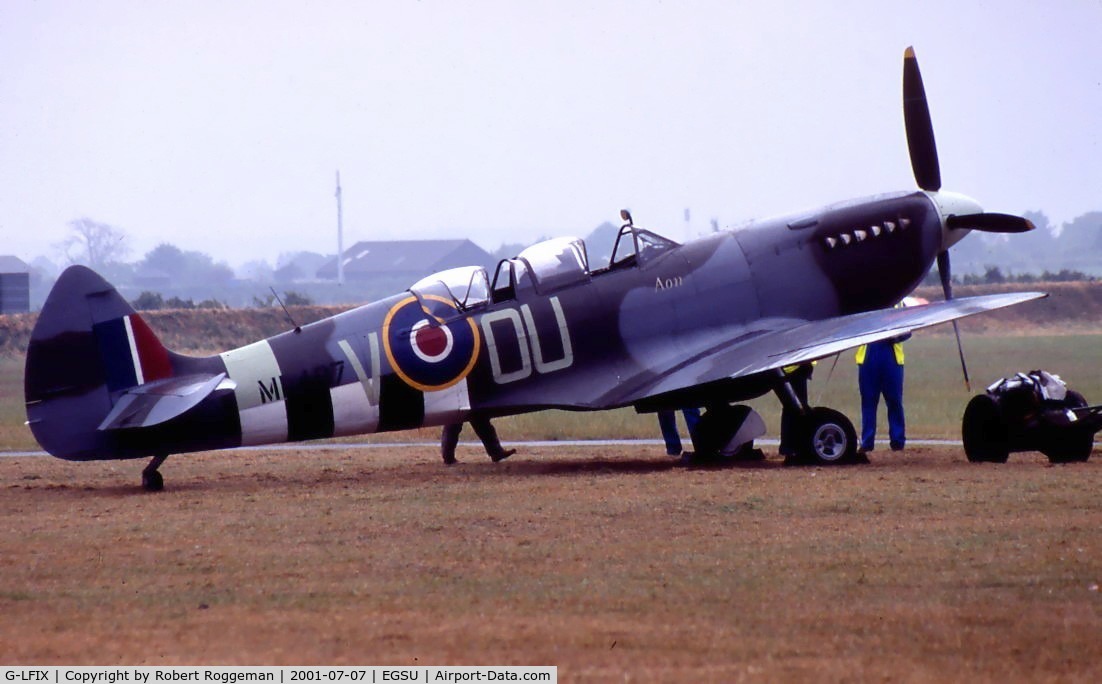 G-LFIX, 1944 Supermarine 509 Spitfire LF.IX (T.IX) C/N CBAF.8463, RAF serial:ML407.Coded OU V.Named AON.