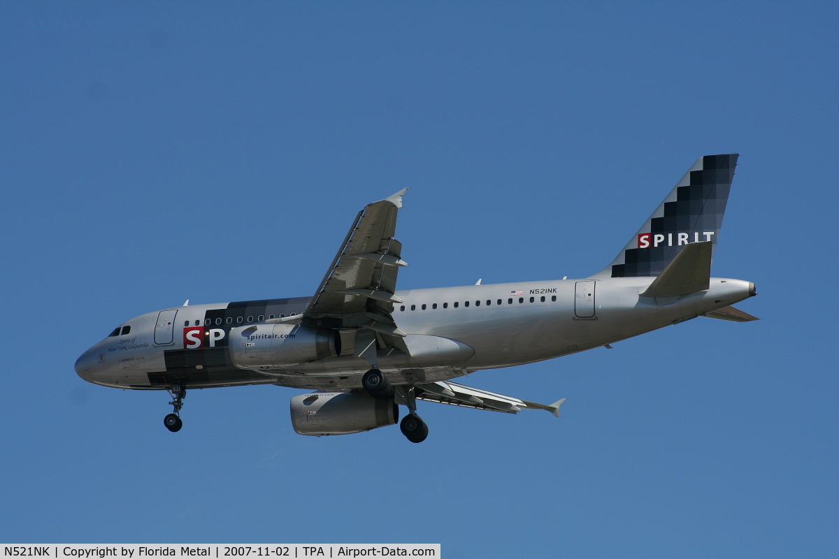 N521NK, 2006 Airbus A319-132 C/N 2797, Spirit