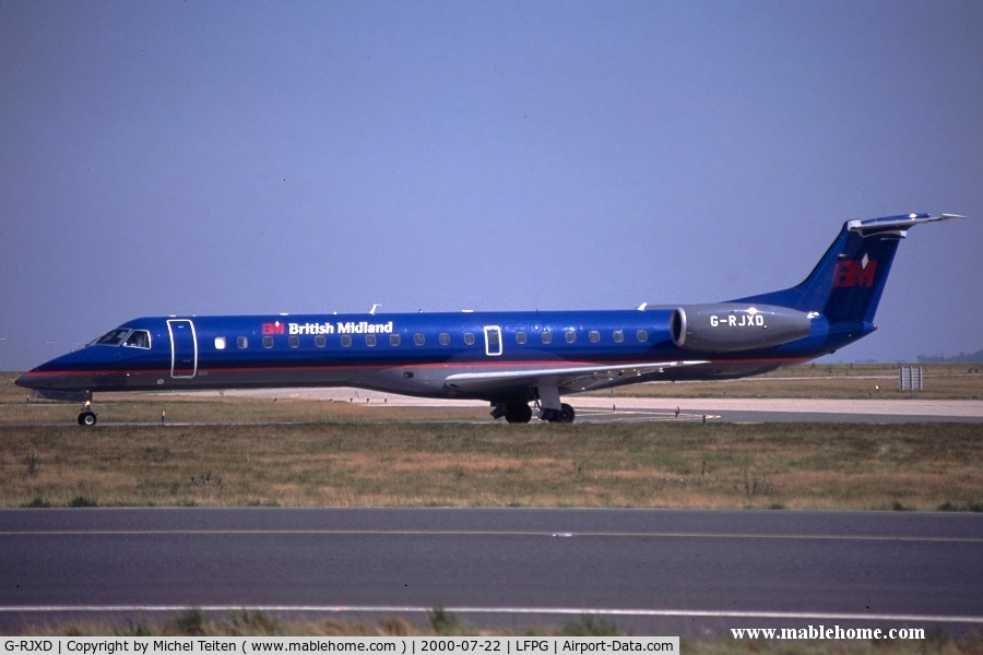 G-RJXD, 2000 Embraer EMB-145EP (ERJ-145EP) C/N 145207, British Midland nice colors