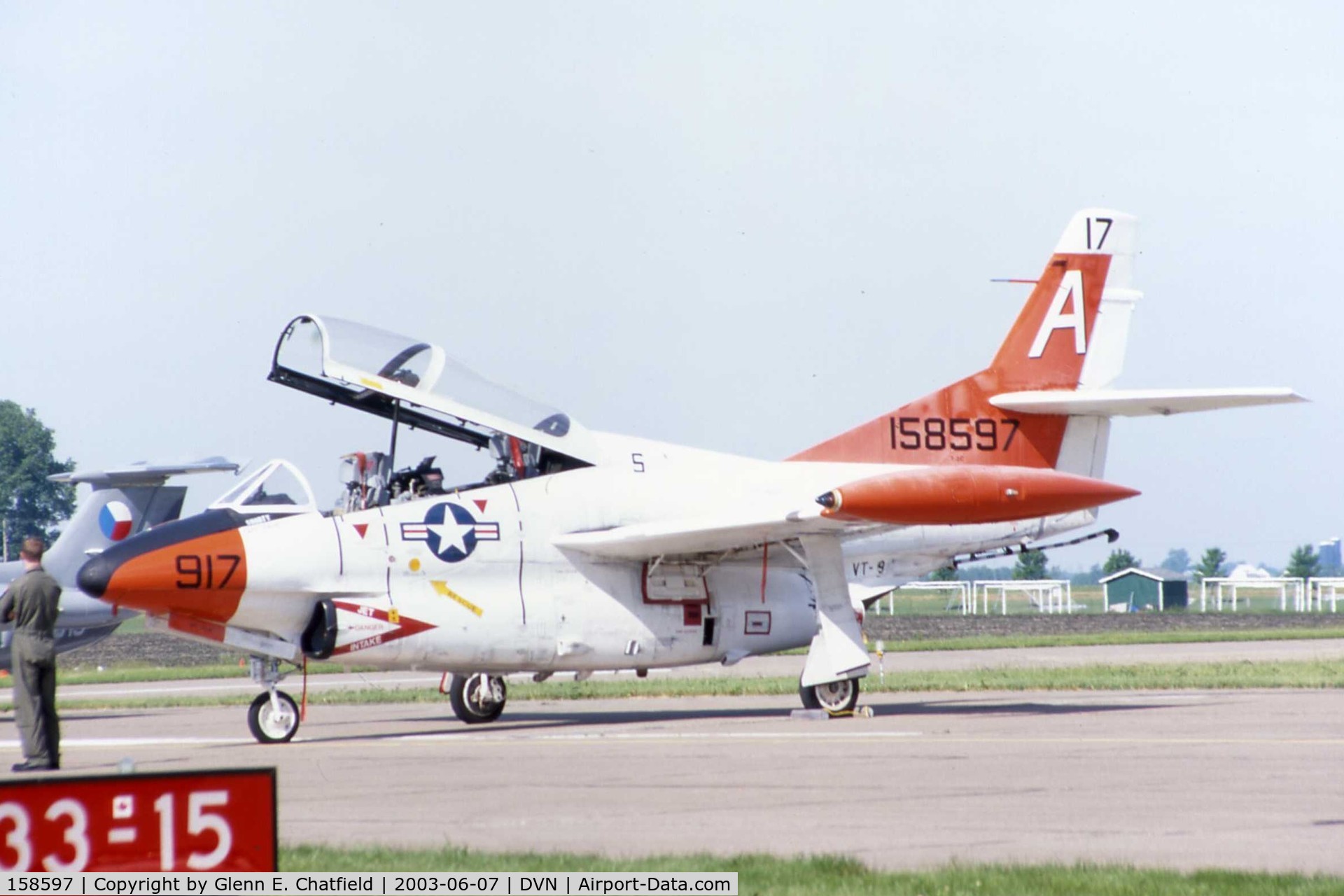 158597, Rockwell T-2C Buckeye C/N 346-23, T-2C at the Quad Cities Air Show