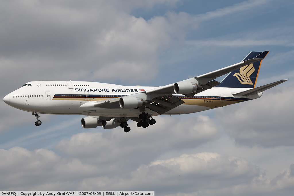 9V-SPQ, Boeing 747-412 C/N 28025, Singapore Airlines 747-400