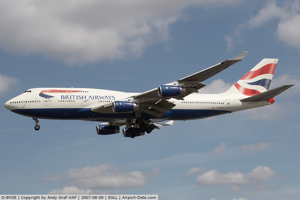 G-BYGE, 1999 Boeing 747-436 C/N 28858, British Airways 747-400