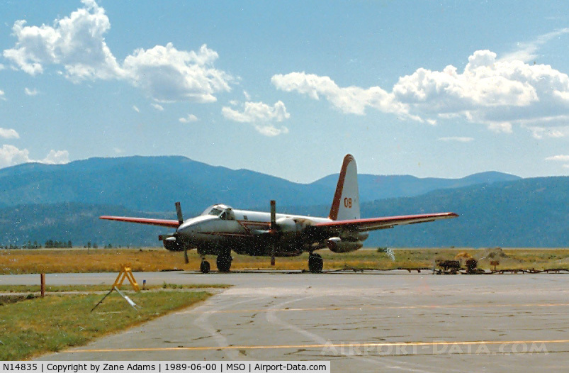 N14835, 1961 Lockheed P2V-7S Neptune C/N 726-7250, Neptune Aviation Air Tanker at Missoula MT