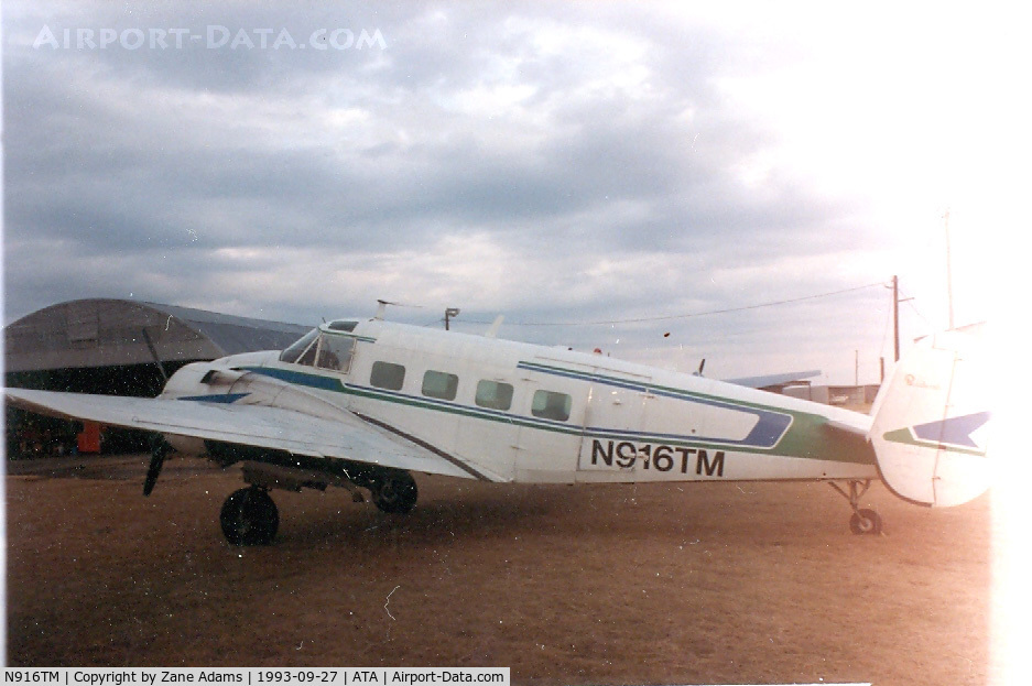 N916TM, Beech E18S C/N BA-337, At Atlanta, TX This aircraft was detroyed in a non-fatal accident - NTSB Report - http://www.ntsb.gov/ntsb/brief.asp?ev_id=20001208X08964&key=1