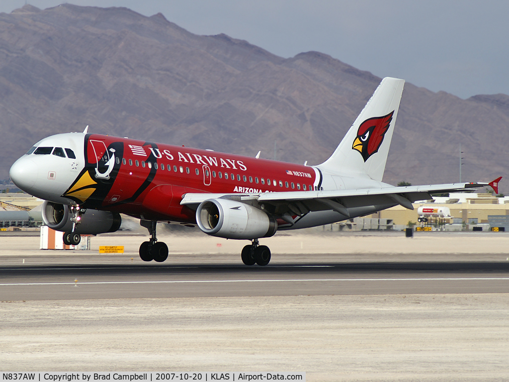 N837AW, 2005 Airbus A319-132 C/N 2595, US Airways - 'Arizona Cardinals' / 2005 Airbus A319-132