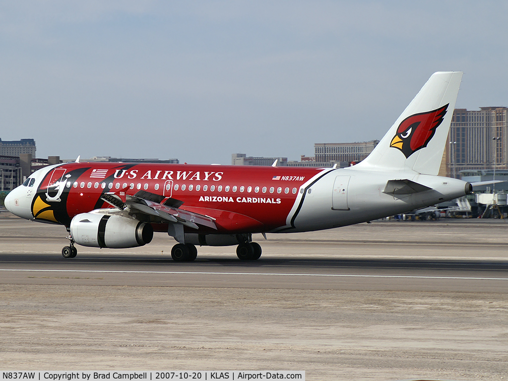 N837AW, 2005 Airbus A319-132 C/N 2595, US Airways - 'Arizona Cardinals' / 2005 Airbus A319-132
