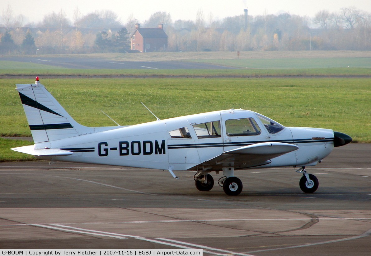 G-BODM, 1973 Piper PA-28-180 Cherokee C/N 28-7305519, Pa-28-180 at Gloucestershire (Staverton) Airport