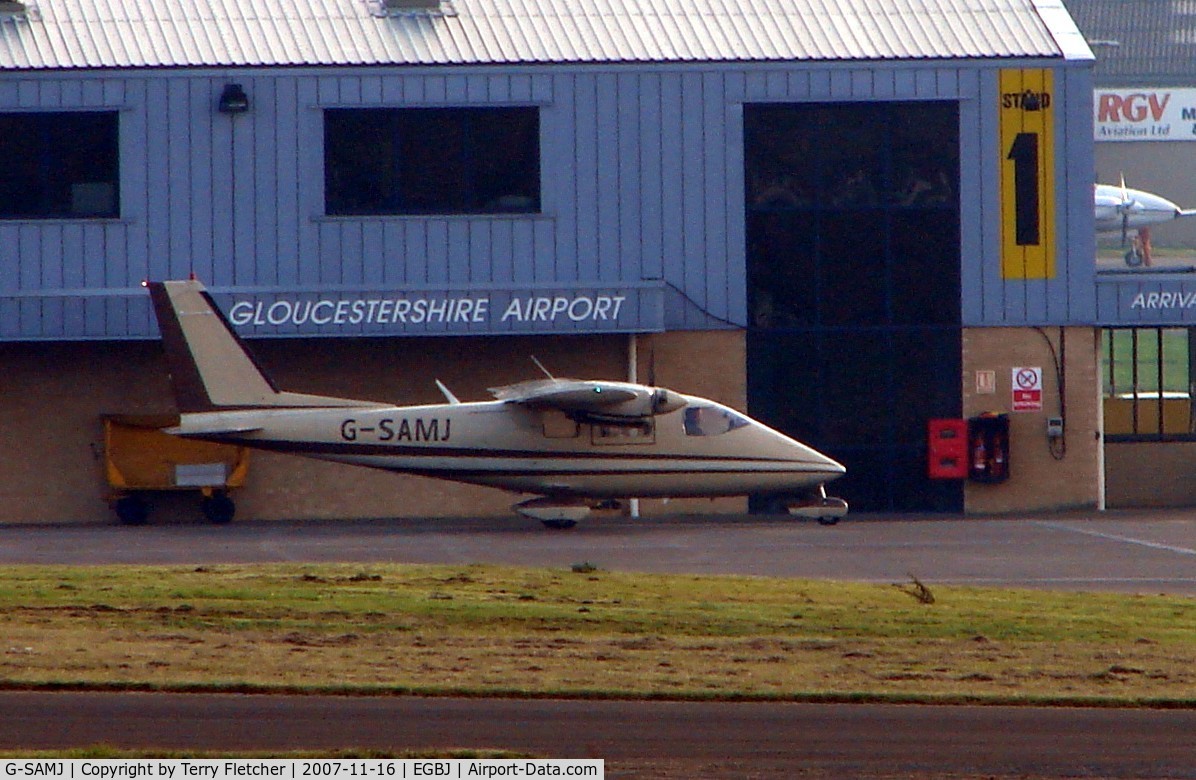 G-SAMJ, 1977 Partenavia P-68B C/N 101, Partenavia P68B at Gloucestershire (Staverton) Airport