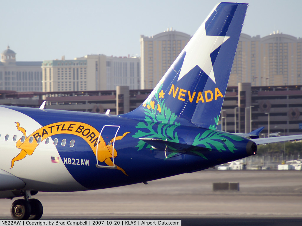 N822AW, 2000 Airbus A319-132 C/N 1410, US Airways - 'Nevada' / 2000 Airbus Industrie A319-132