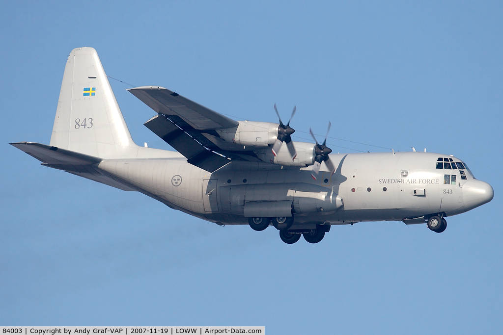 84003, Lockheed C-130H Hercules C/N 382-4628, Sweden - Air Force C130