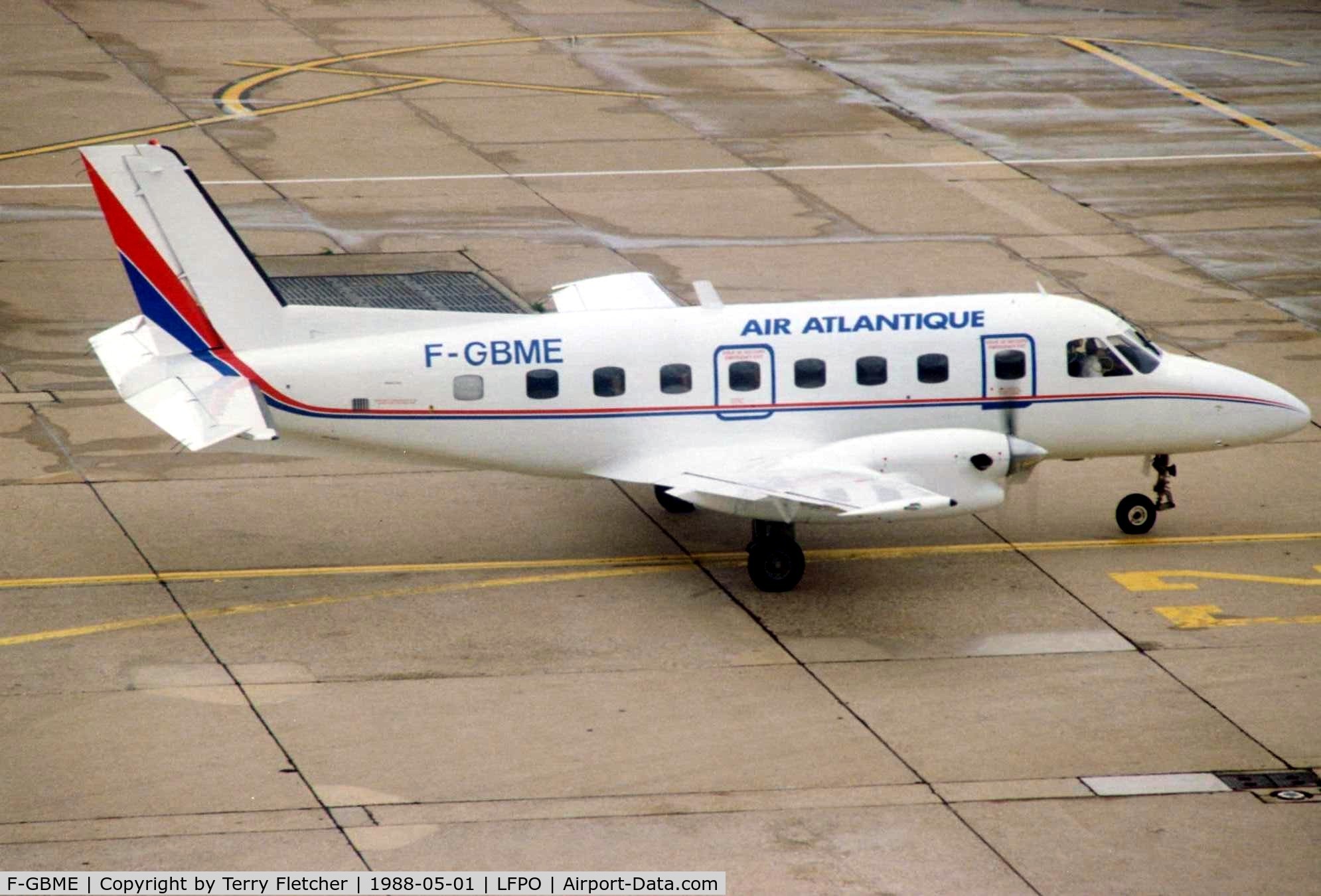 F-GBME, 1979 Embraer EMB-110P2 Bandeirante C/N 110209, Air Atlantigue Banderiante at Paris Orly in 1988