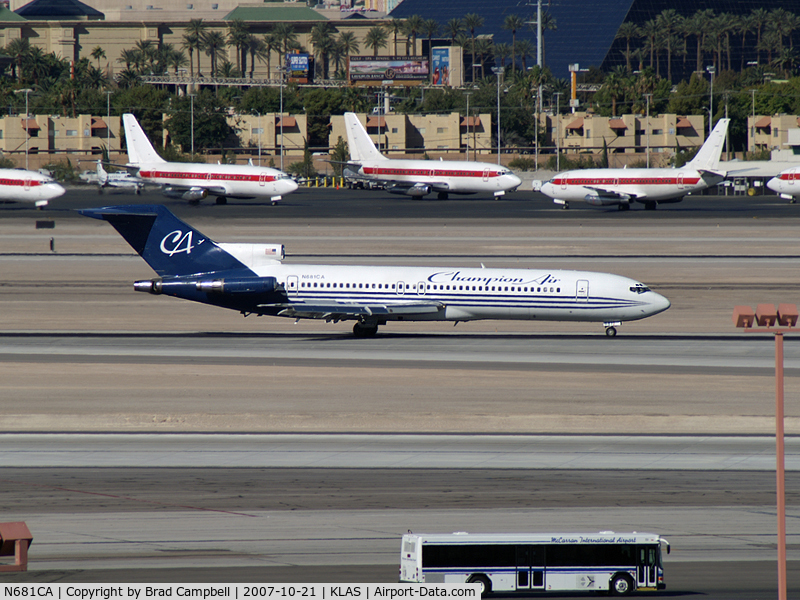 N681CA, 1980 Boeing 727-2S7 C/N 22020, Champion Air / 1980 Boeing 727-2S7