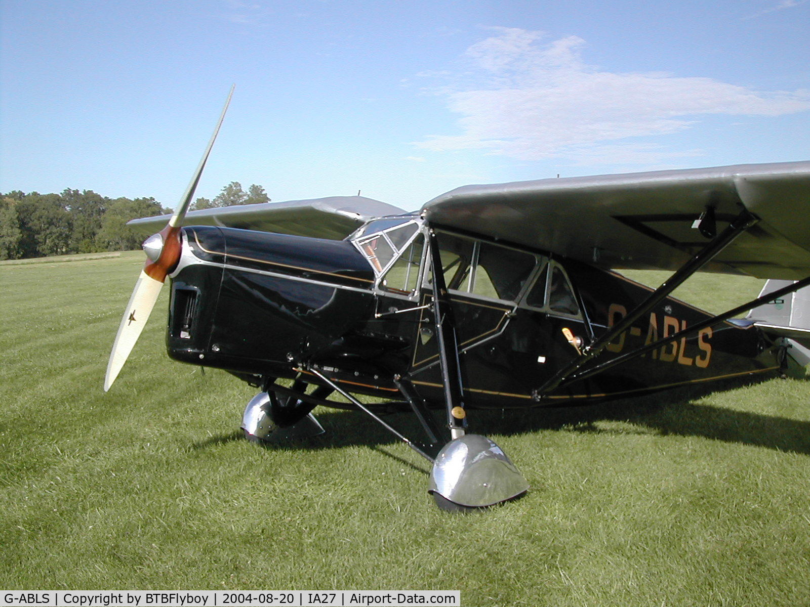 G-ABLS, 1931 De Havilland DH.80A Puss Moth C/N 2164, De Havilland Puss Moth visits Antique Airfield near Blakesburg, IA