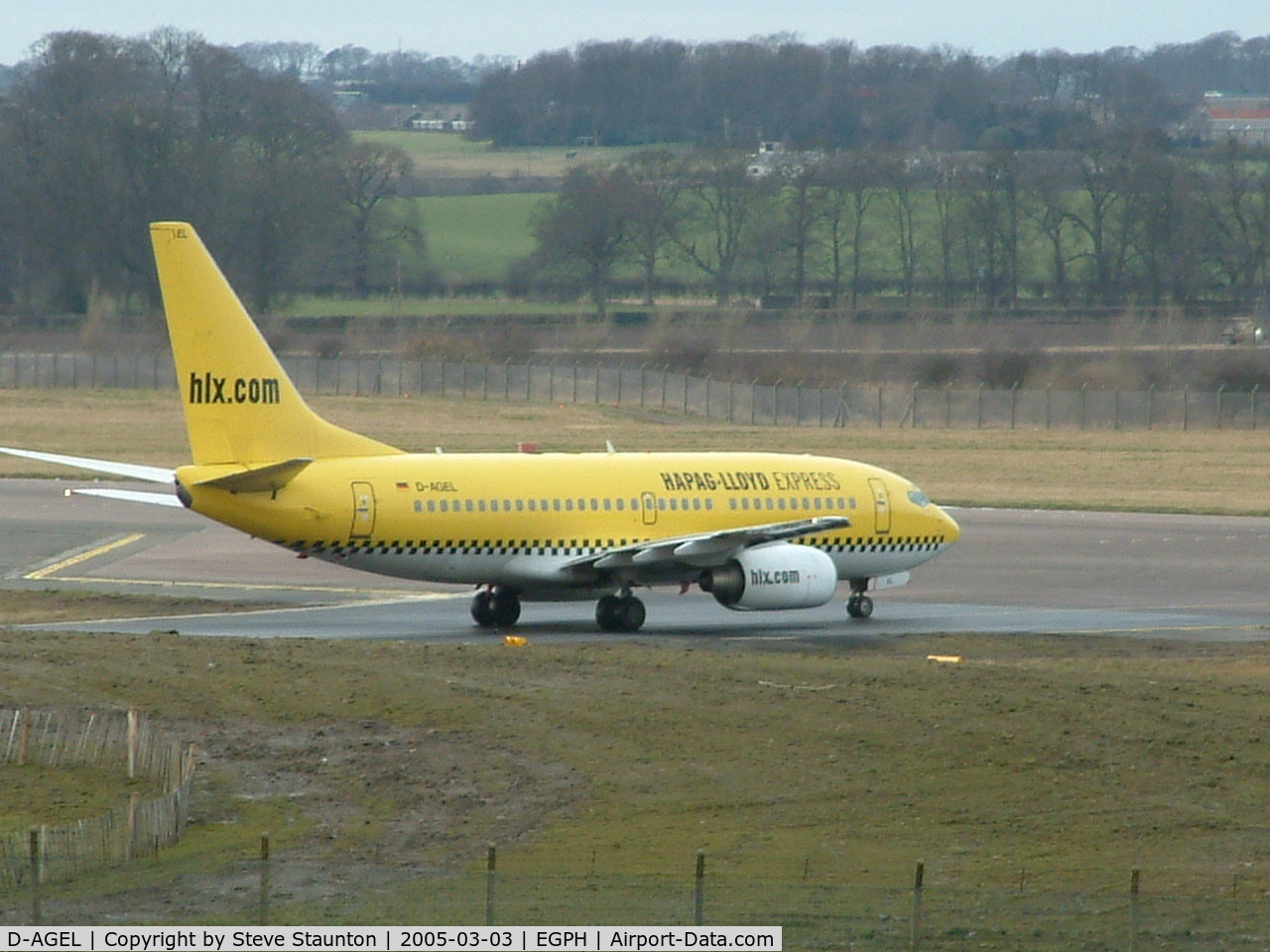 D-AGEL, 1998 Boeing 737-75B C/N 28110, Taken on a cold March afternoon at Edinburgh Airport