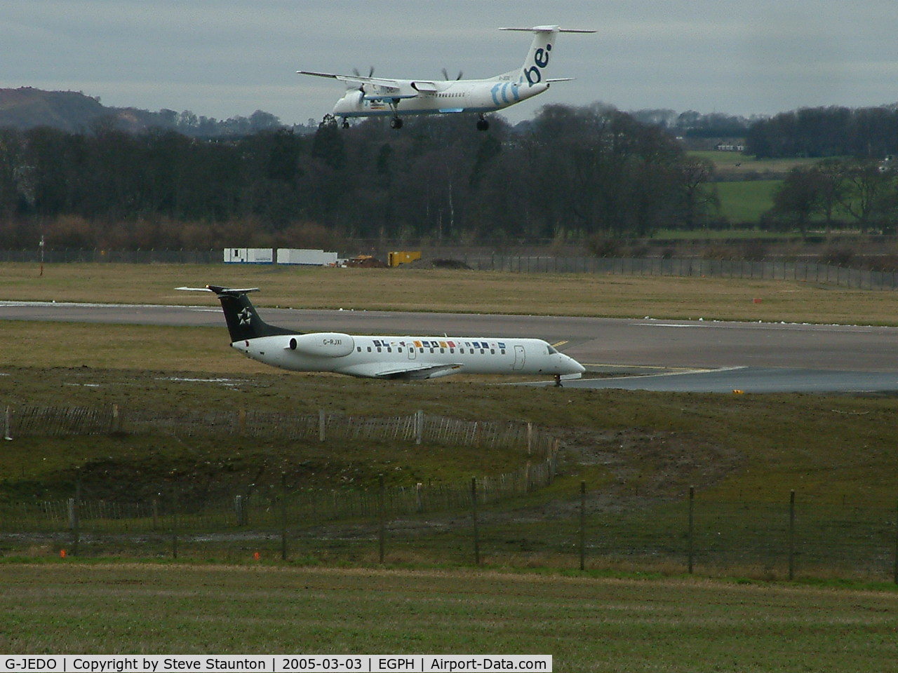 G-JEDO, 2003 De Havilland Canada DHC-8-402Q Dash 8 C/N 4079, Taken on a cold March afternoon at Edinburgh Airport