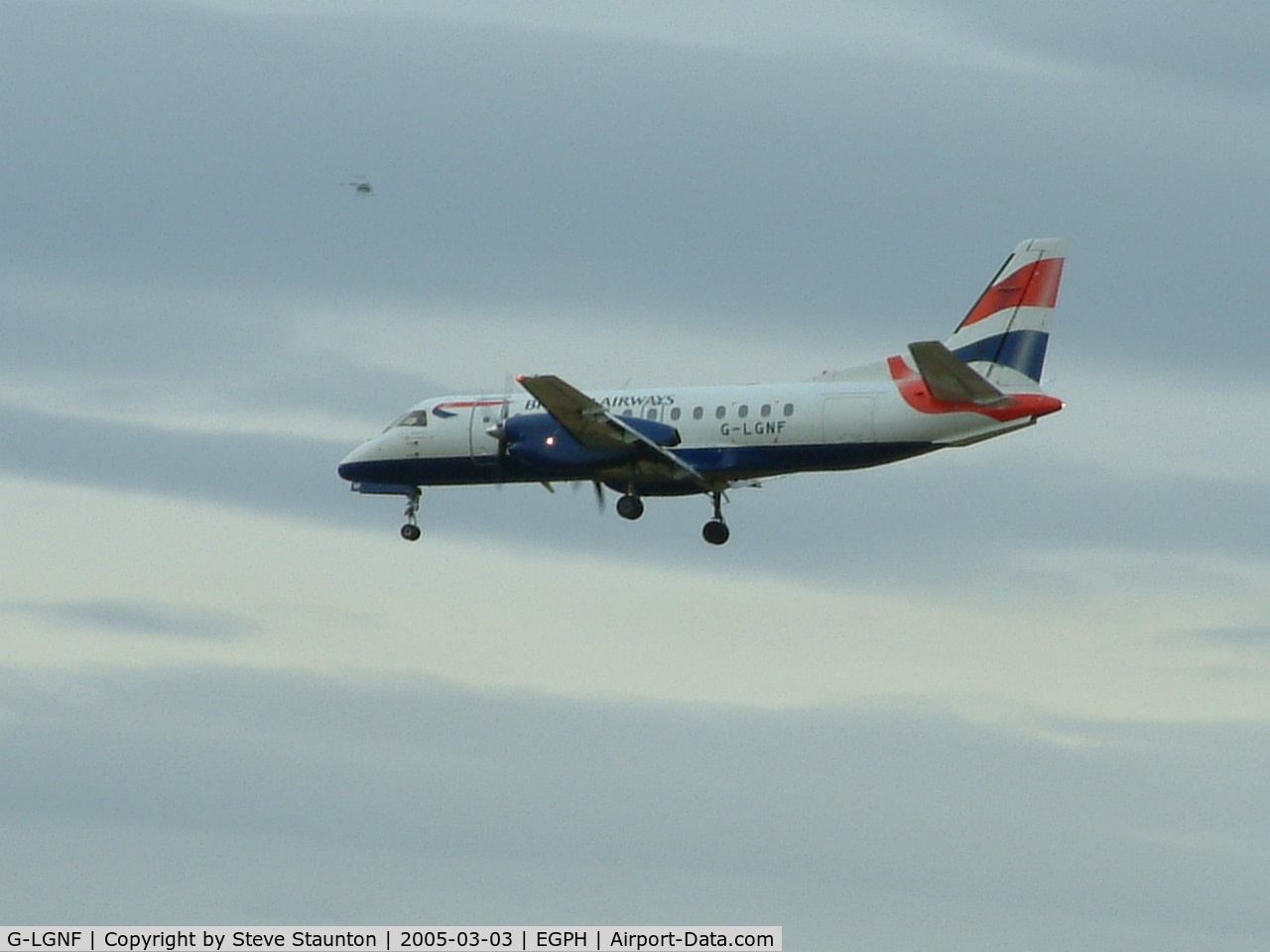 G-LGNF, 1990 Saab SF340B C/N 340B-192, Taken on a cold March afternoon at Edinburgh Airport