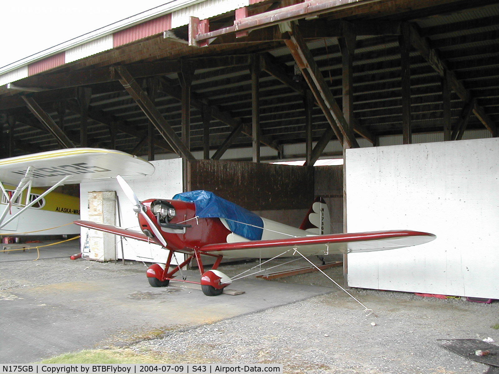 N175GB, 2003 Bowers Fly Baby C/N 01 (N175GB), Under cover in a T-hangar at Harvey Field