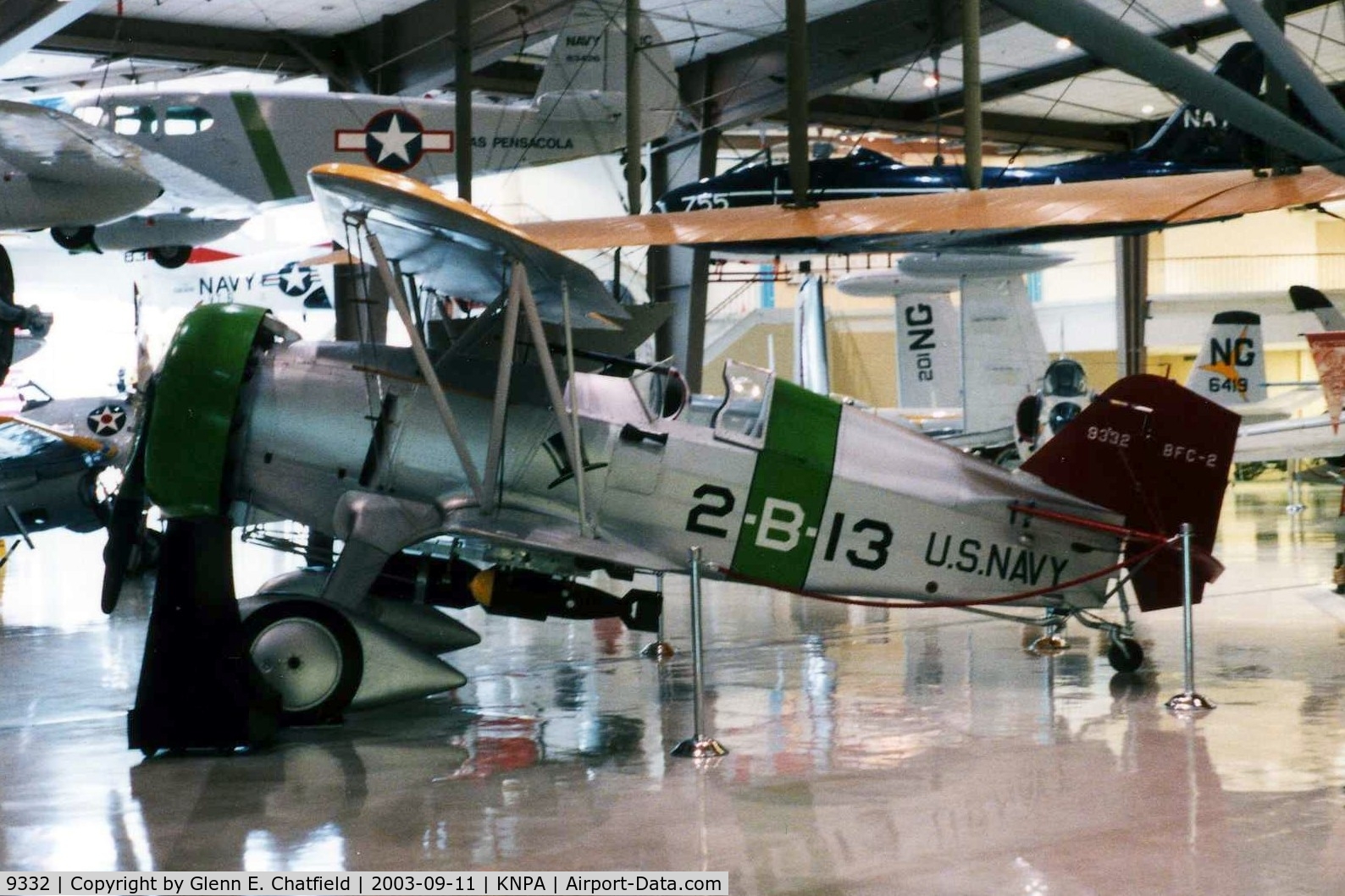 9332, 1937 Curtiss BFC-2 Goshawk C/N Not found 9332, F11C-2/BFC-2 at the National Museum of Naval Aviation