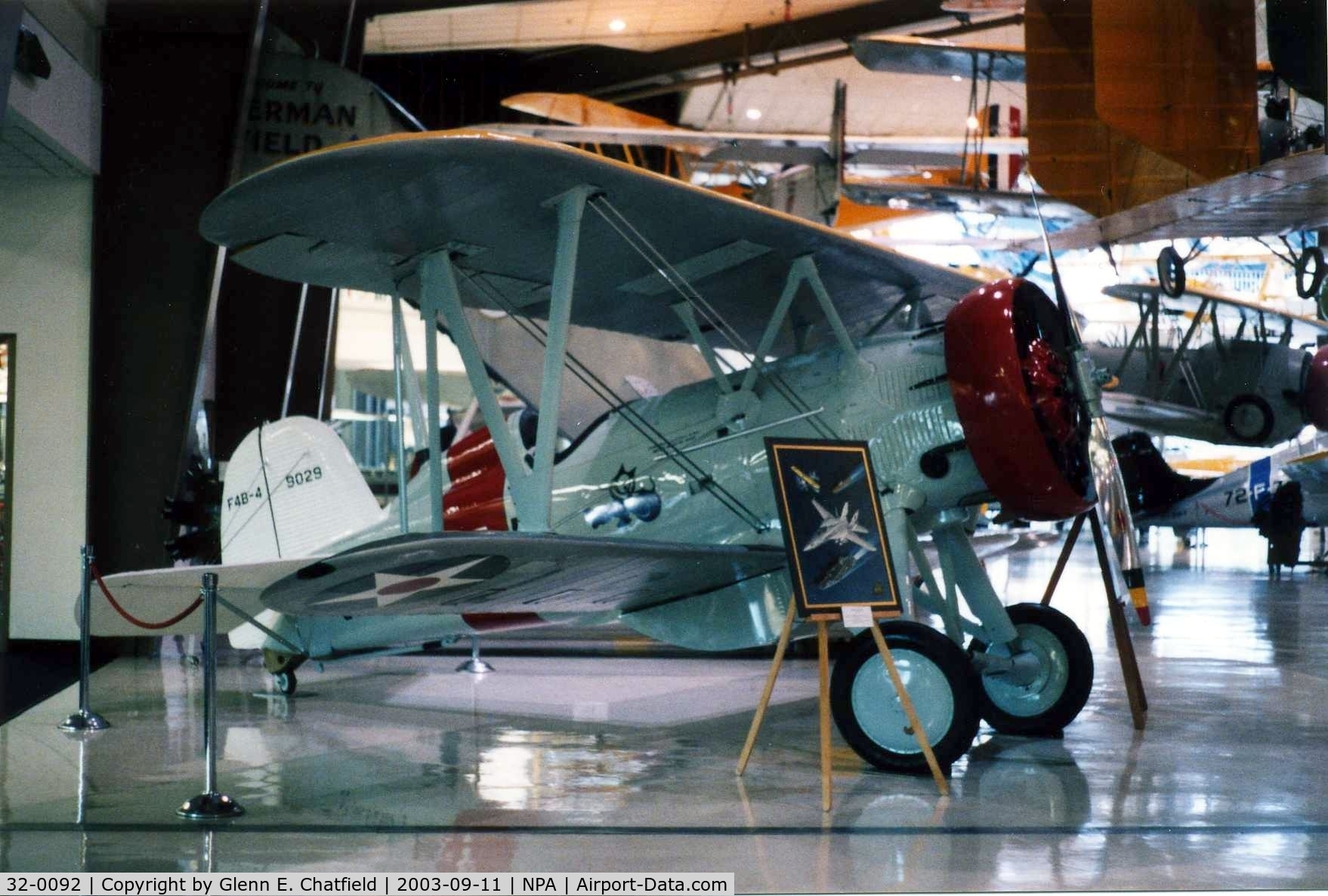 32-0092, 1932 Boeing P-12F C/N 1587, P-12F painted to look like a F4B-3 at the National Museum of Naval Aviation