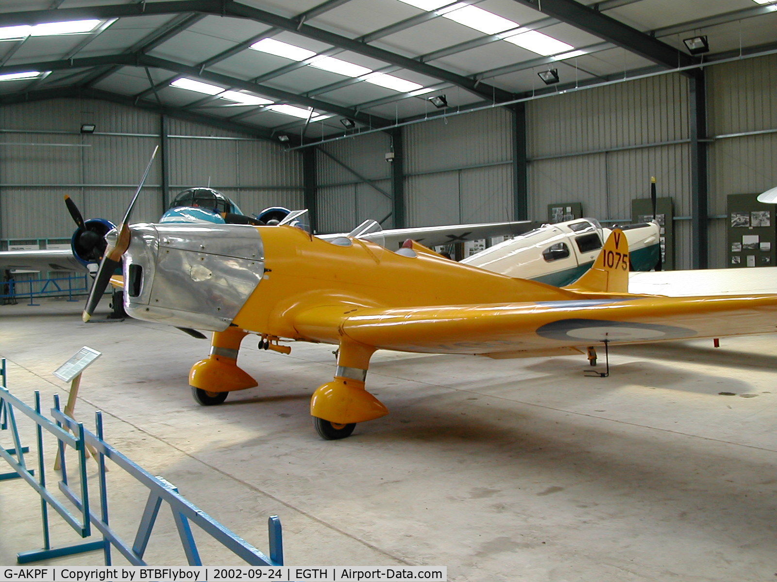 G-AKPF, 1941 Miles M14A Hawk Trainer 3 C/N 2228, On display at the Shuttleworth collection Old Warden Aerodrome