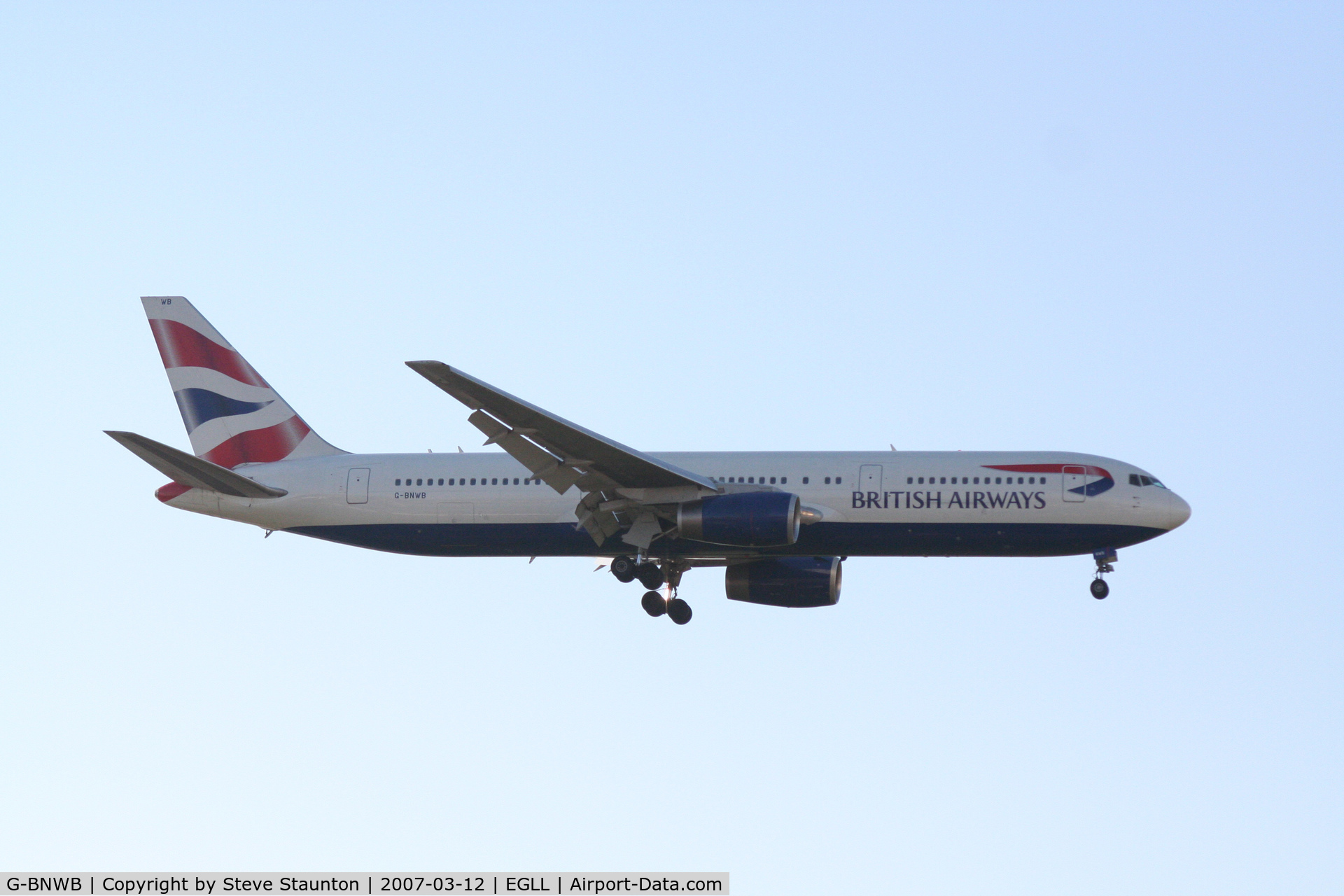 G-BNWB, 1989 Boeing 767-336 C/N 24334, Taken at Heathrow Airport March 2007